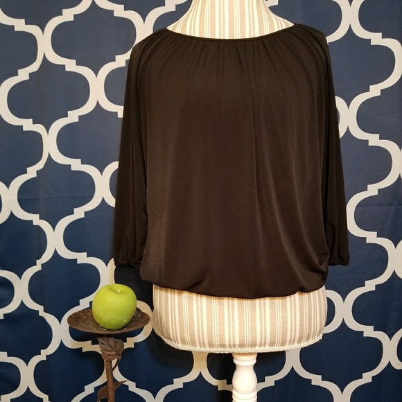 Michael Kors Tops - 🌻🌺🌻 MICHAEL KORS FLOWY BLACK BLOUSE!!